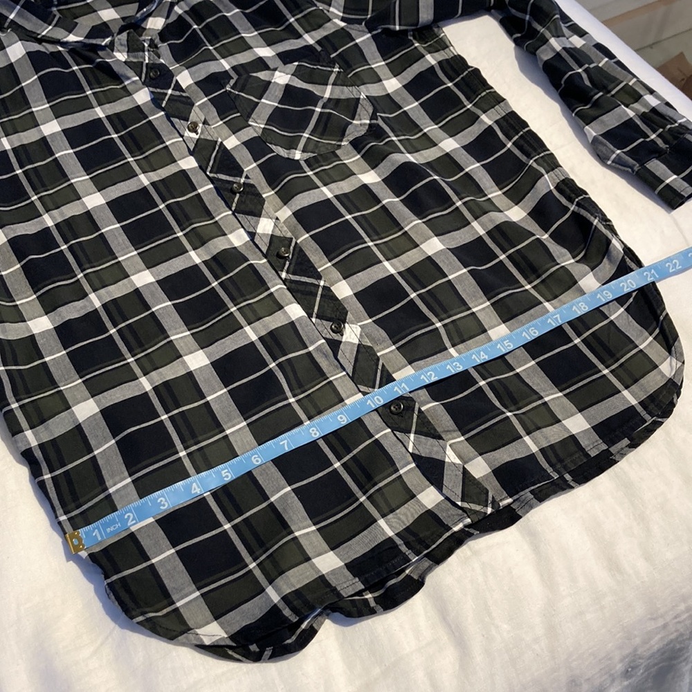 Athleta Sierra boyfriend button down blouse tunic L - Picture 10 of 13
